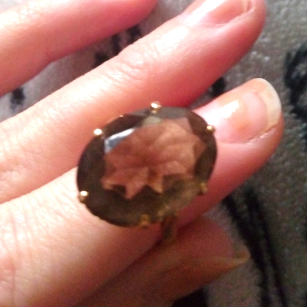 14k yellow gold cocktail ring